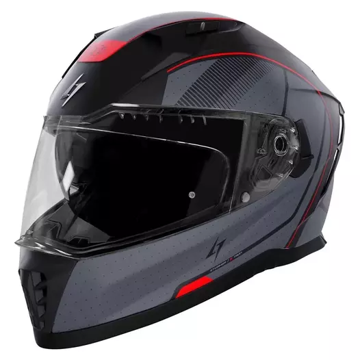 STORMER Blaster Tron full face helmet Red / Metal Matt