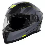 STORMER Blaster Tron full face helmet Neon Yellow / Metal Matt