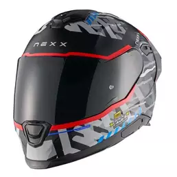 NEXX Y.100R Urbangram full face helmet Black / Red Matt