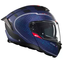 MT Helmets Atom 2 SV Destiny modular helmet Matt Navy Blue