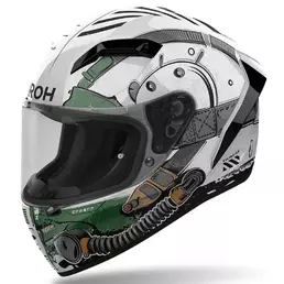 AIROH Connor Alligator full face helmet White / Green Gloss