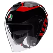 AGV Irides Valenza E2206 open face helmet Matt Grey / Black / Red