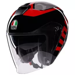 AGV Irides Valenza E2206 open face helmet Matt Grey / Black / Red
