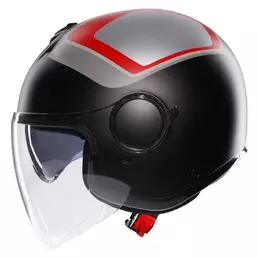 AGV Eteres Scaglieri E2206 open face helmet Matt Grey / Red