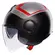 AGV Eteres Scaglieri E2206 open face helmet Matt Grey / Red