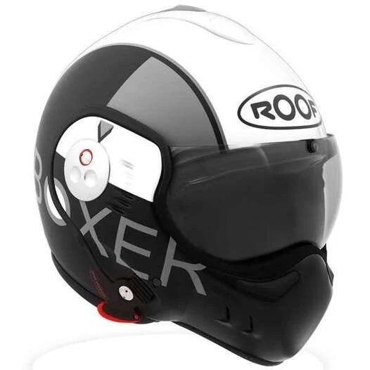 Roof Boxer V8 Graphic Pearl бел/черный мотошлем