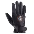 HELSTONS Tiger perforated leather gloves Черный (размер: 8)
