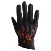 HELSTONS Rody Air woman perforated leather gloves Черно-оранжевый