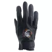 HELSTONS Feline perforated leather gloves Черный