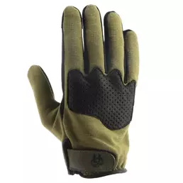 HELSTONS Dune perforated leather gloves Khakhi / Black