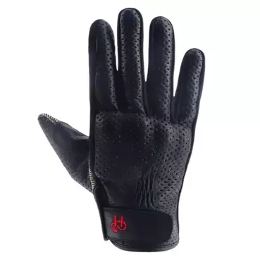 HELSTONS Leader Air perforated leather gloves Черный
