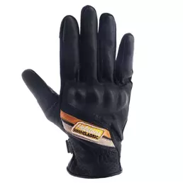 HELSTONS Cars Air perforated leather gloves Black / Beige / Gold