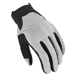 MACNA Obtain perforated leather gloves light grey / black