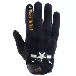 HELSTONS Thunderbolt perforated leather gloves Черный