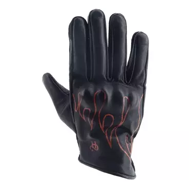 HELSTONS Rod Air perforated leather gloves Черно-оранжевый