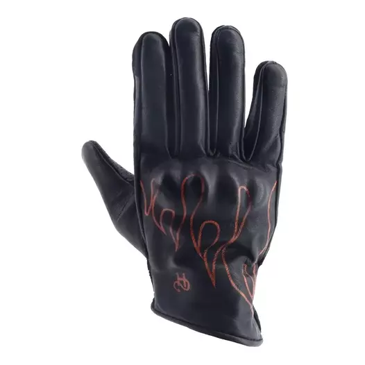 HELSTONS Rod Air perforated leather gloves Черно-оранжевый
