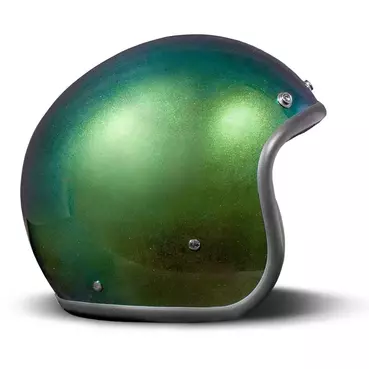 DMD Retro open face helmet Rainbow Green