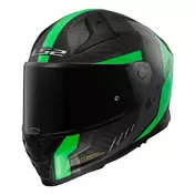 LS2 FF811 Vector II Carbon Grid Full Face Helmet Matt Fluo Green