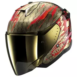 SHARK Skwal i3 Jet Venum open face helmet black / red / gold (размер: xs)