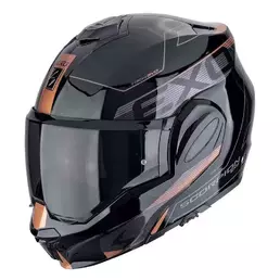 SCORPION EXO-Tech EVO Traveller modular helmet Black / Copper (размер: s)