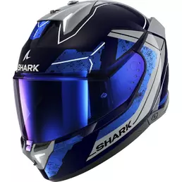 SHARK Skwal i3 RHAD Automatic Lights full face helmet Blue / Chrom / Silver (размер: s)