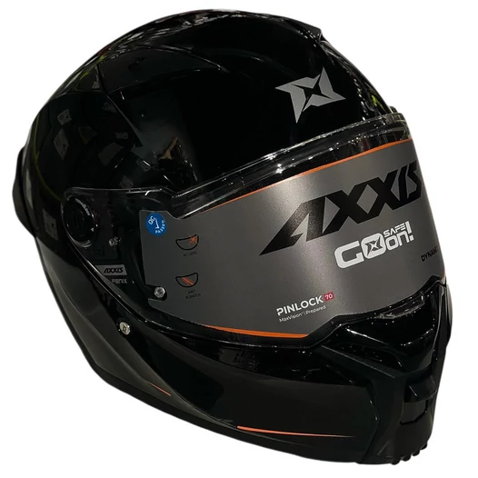 AXXIS FF132 Fenix Solid A1 Gloss мотошлем черный