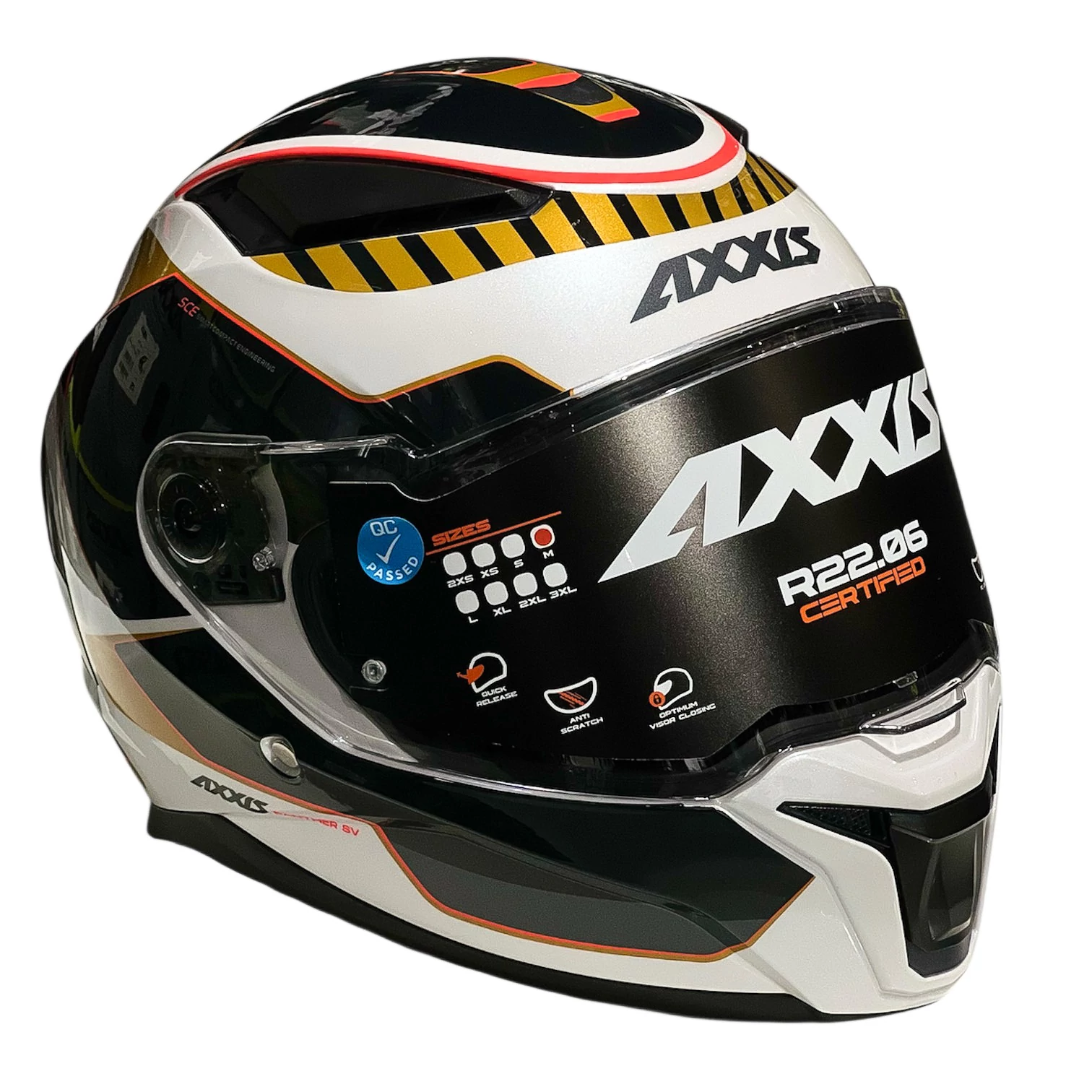 AXXIS FF130SV Panther SV Gale A5 Gloss Gold мотошлем золотой