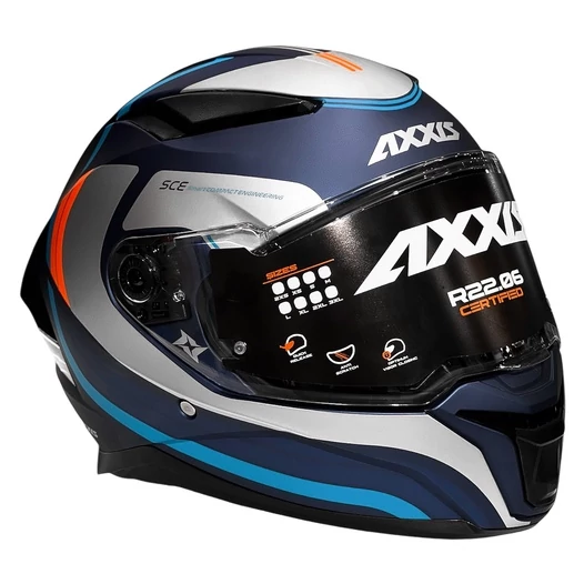 AXXIS FF130SV Panther SV Tribute Matt Blue мотошлем синий матовый