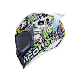 Icon UltraFlite Doodle3 MIPS мотошлем белый