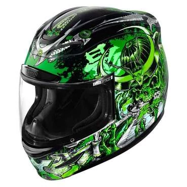 Icon Airmada Shadow Зеленый мотошлем