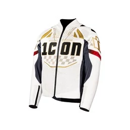 Icon Contra 3 Rizz Rizz White мотокуртка кожаная белая