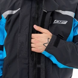 Dragonfly Evo Black/Blue 25 мотодождевик мембранная куртка черная с синим