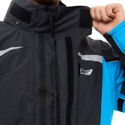 Dragonfly Evo Black/Blue 25 мотодождевик мембранная куртка черная с синим