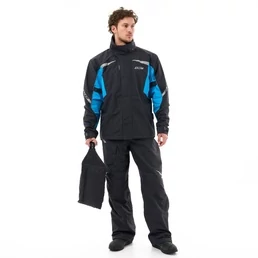 Dragonfly Evo Black/Blue 25 мотодождевик мембранная куртка черная с синим