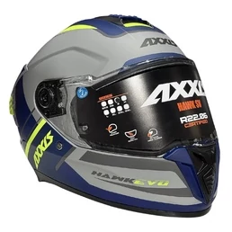 AXXIS FF122 Hawk SV EVO Daytona Matt Grey мотошлем серый матовый