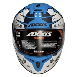 AXXIS FF112D Draken S Star Matt Fluor Blue мотошлем интеграл синий матовый