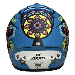AXXIS FF112D Draken S Star Matt Fluor Blue мотошлем интеграл синий матовый