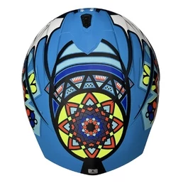 AXXIS FF112D Draken S Star Matt Fluor Blue мотошлем интеграл синий матовый