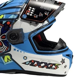 AXXIS FF112D Draken S Star Matt Fluor Blue мотошлем интеграл синий матовый