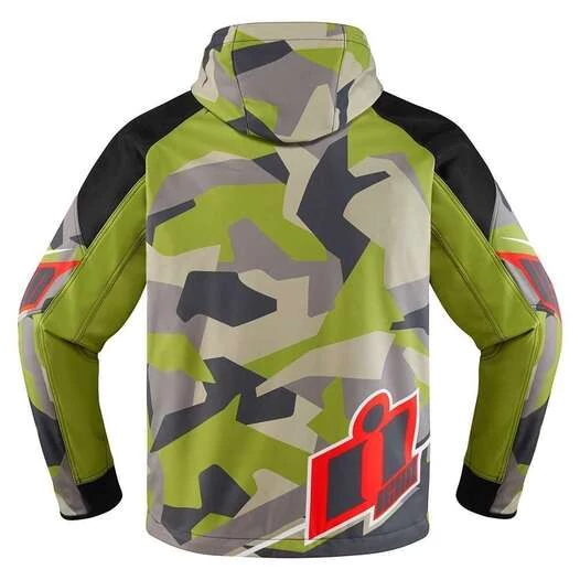 Icon Merc Deployed Camo зеленая мотокуртка