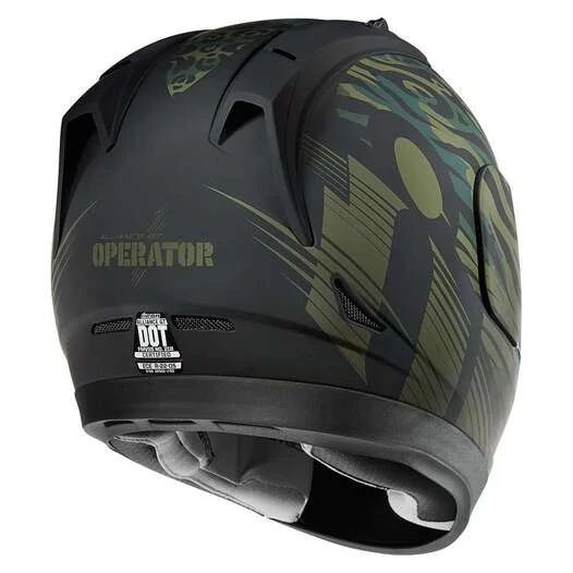 Icon Alliance GT Operator мотошлем зеленый матовый