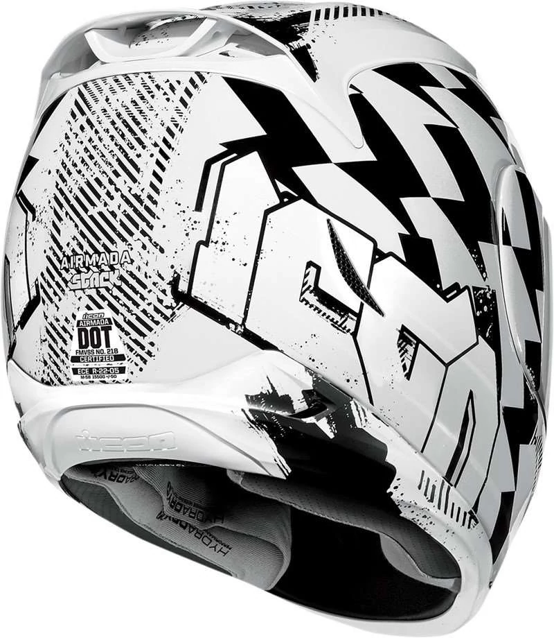 Icon Airmada Stack white motorcycle helmet buy: price, photos