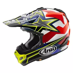 Arai Mx-v Evo Stars And Stripes Мотошлем Yellow Fluo (размер: xs)