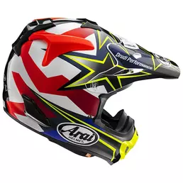 Arai Mx-v Evo Stars And Stripes Мотошлем Yellow Fluo