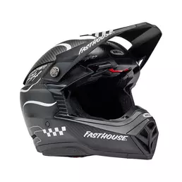 Bell Moto-10 Spherical Fasthouse Raven Мотошлем Matt Черный