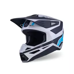 Alpinestars Sm3 Heat Мотошлем Silver Blue Синий