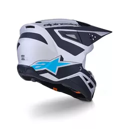 Alpinestars Sm3 Heat Мотошлем Silver Blue Синий