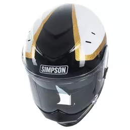 Simpson Venom Tanto Мотошлем Black Tangol White Золотистый