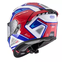 Premier Evoluzione Rr 13 Мотошлем Blue Red White Синий