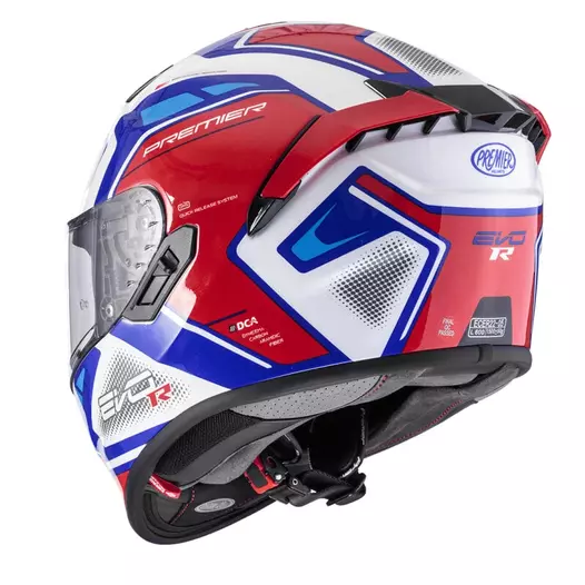 Premier Evoluzione Rr 13 Мотошлем Blue Red White Синий